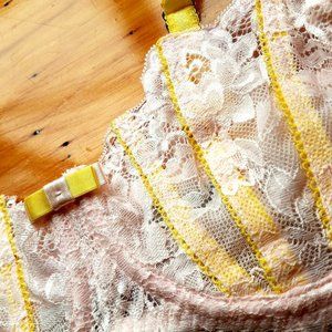 Adore Me Blush & Yellow Unlined Bra/Panty Set